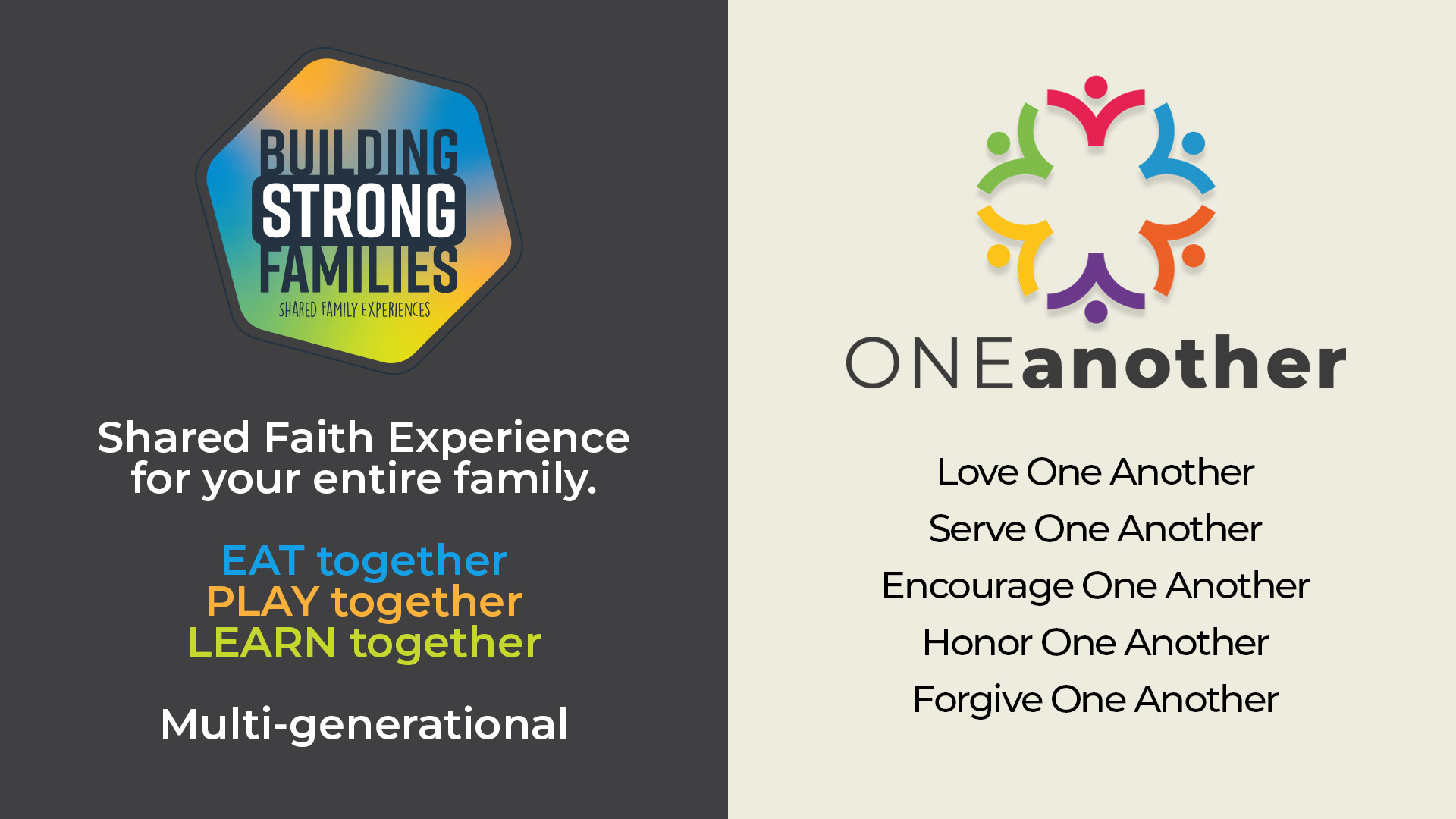 Building Strong Families: OneAnother – LifePoint Christian Church